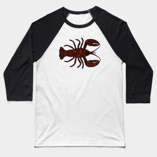 Lobster (black and brown horizontal) Baseball T-Shirt